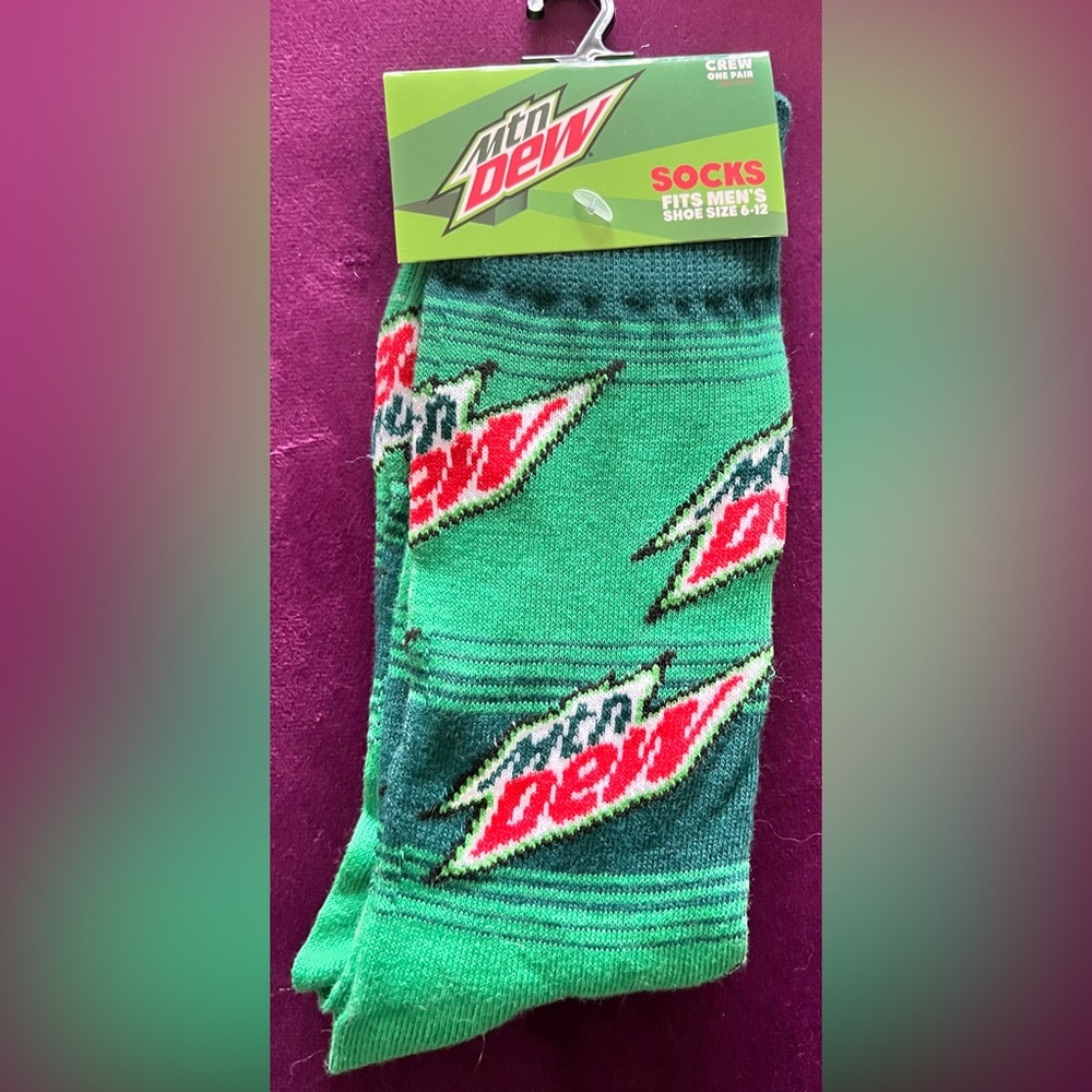 Mountain Dew crew socks